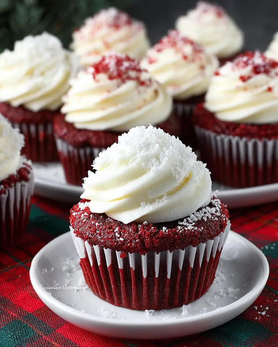 A delicious plate of Red Velvet Cupcakes