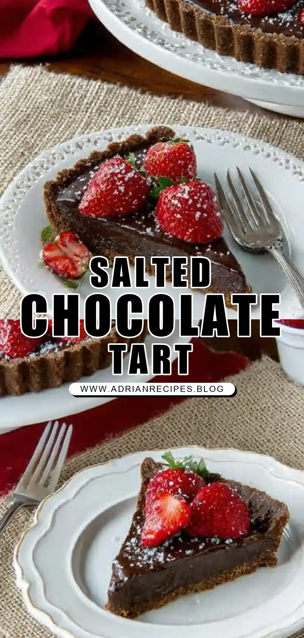 Salted Chocolate Strawberry Tart