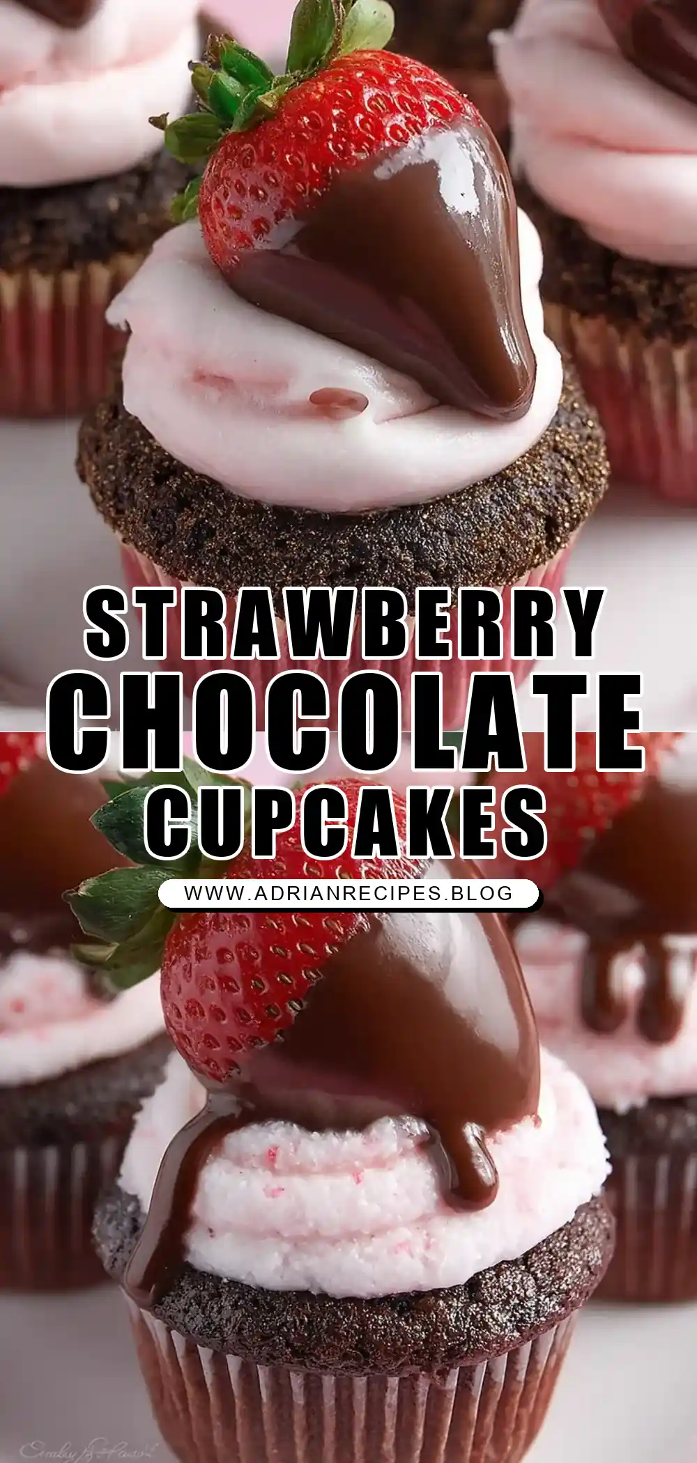 Chocolate Covered Strawberry Cupcakes