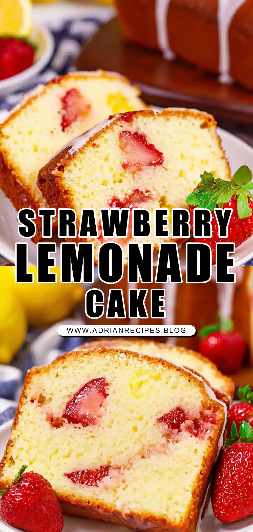 Strawberry Lemonade Pound Cake