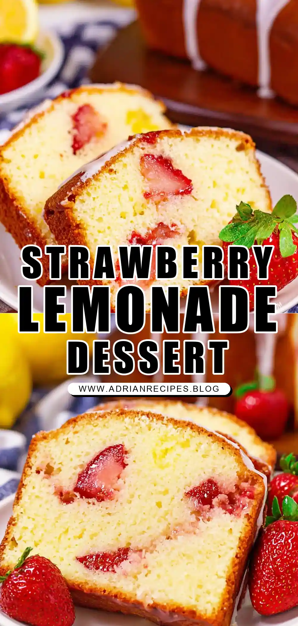Strawberry Lemonade Pound Cake