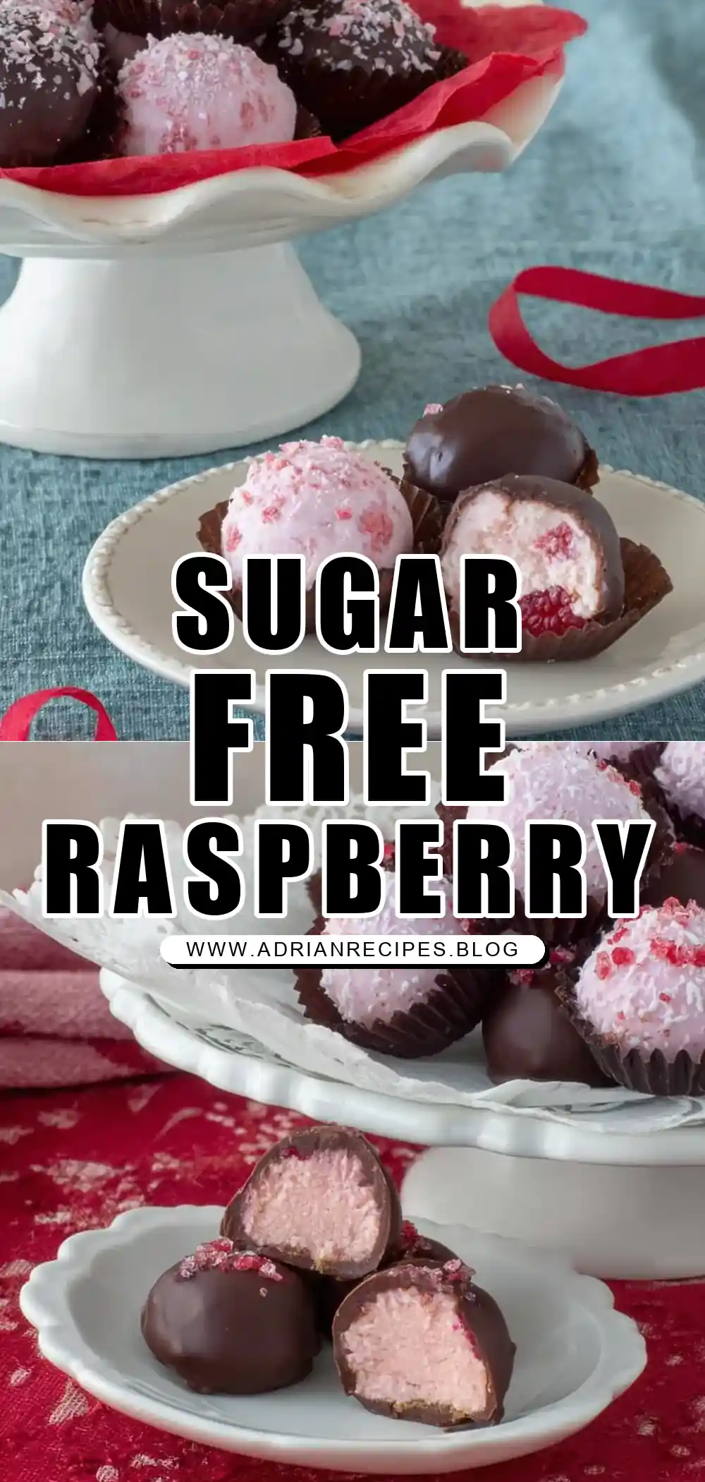 Sugar-Free No Bake Raspberry Cheesecake Bites