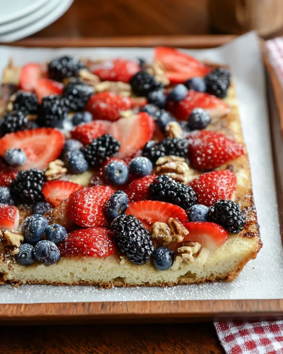 A delicious plate of Sheet Pan Pancakes