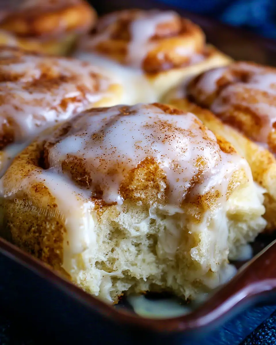 A delicious plate of Small Batch Cinnamon Rolls