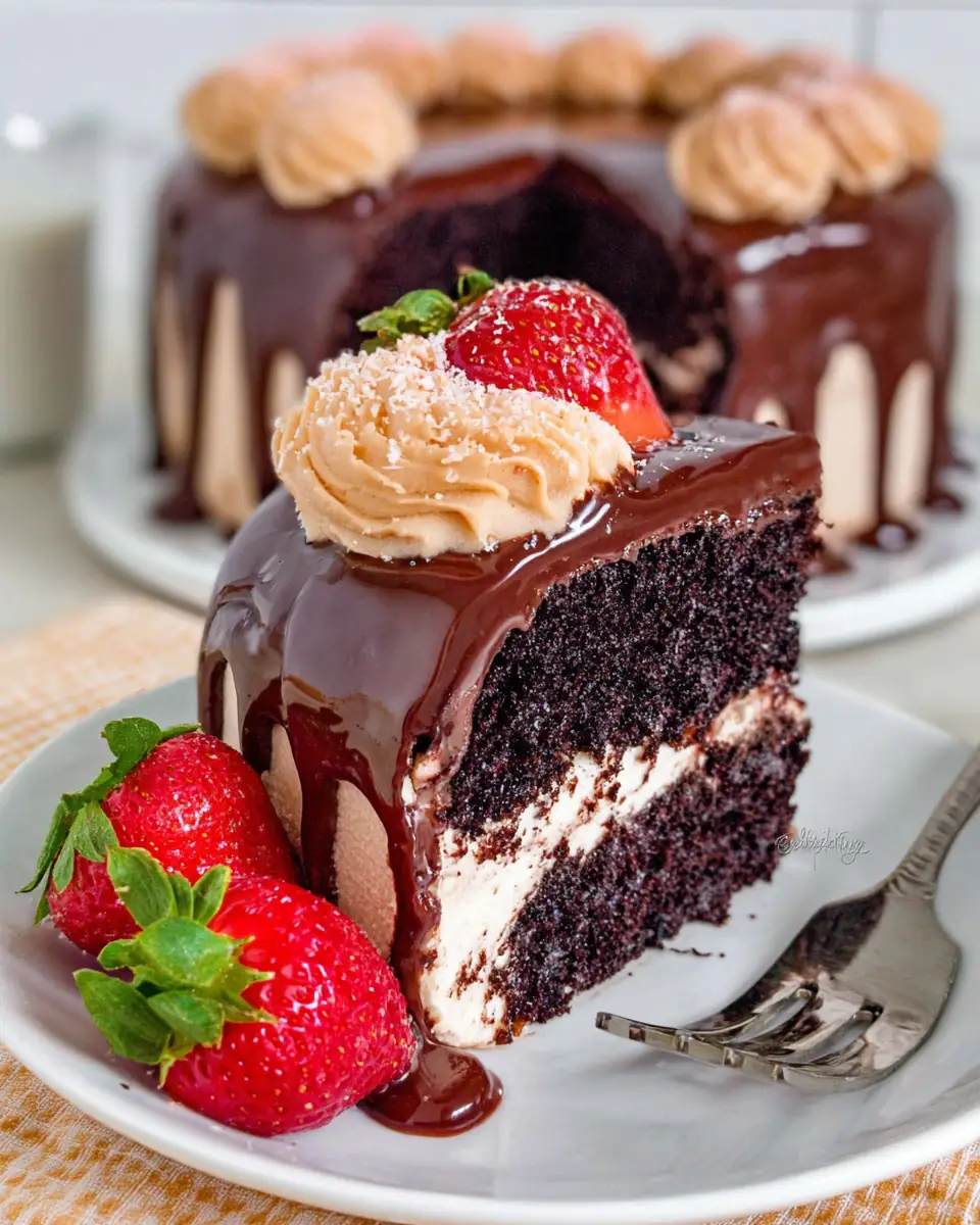 A delicious plate of Small Chocolate Cake