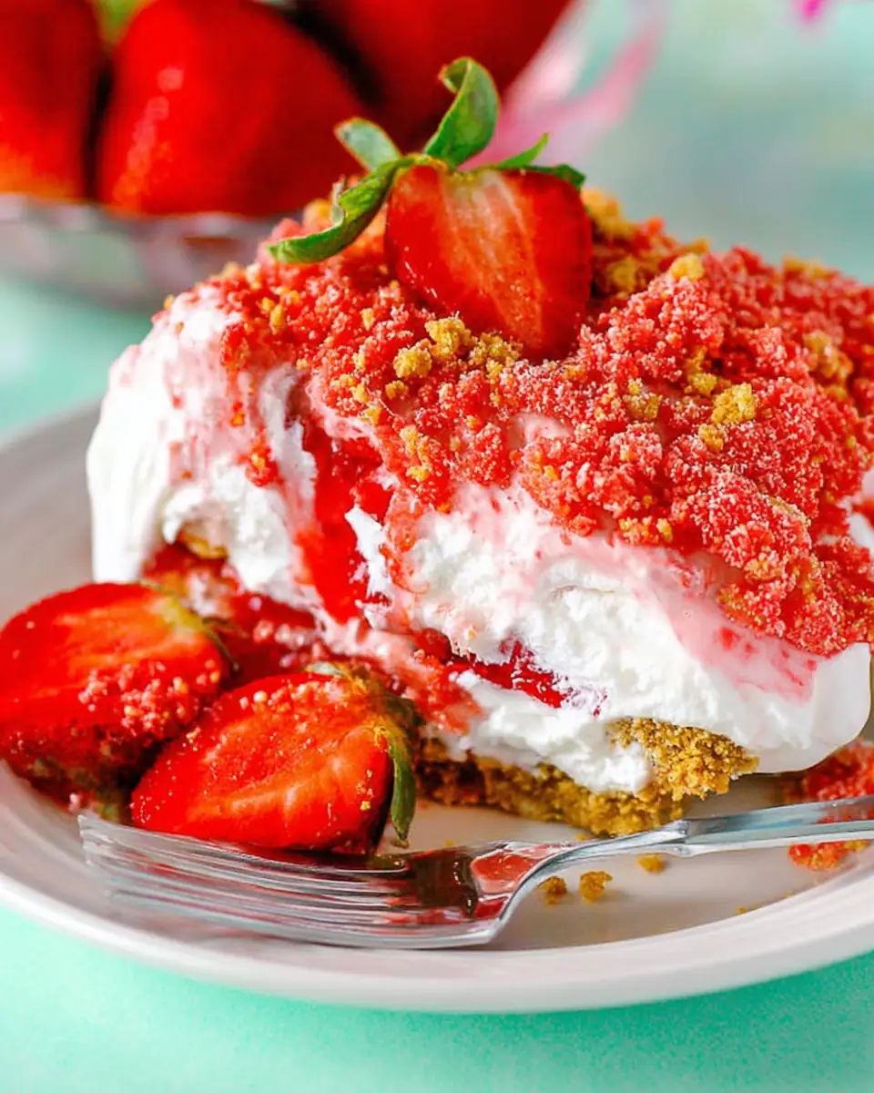 A delicious plate of Strawberry Delight