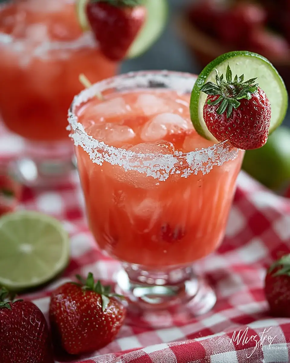A delicious plate of Strawberry Margarita Mix