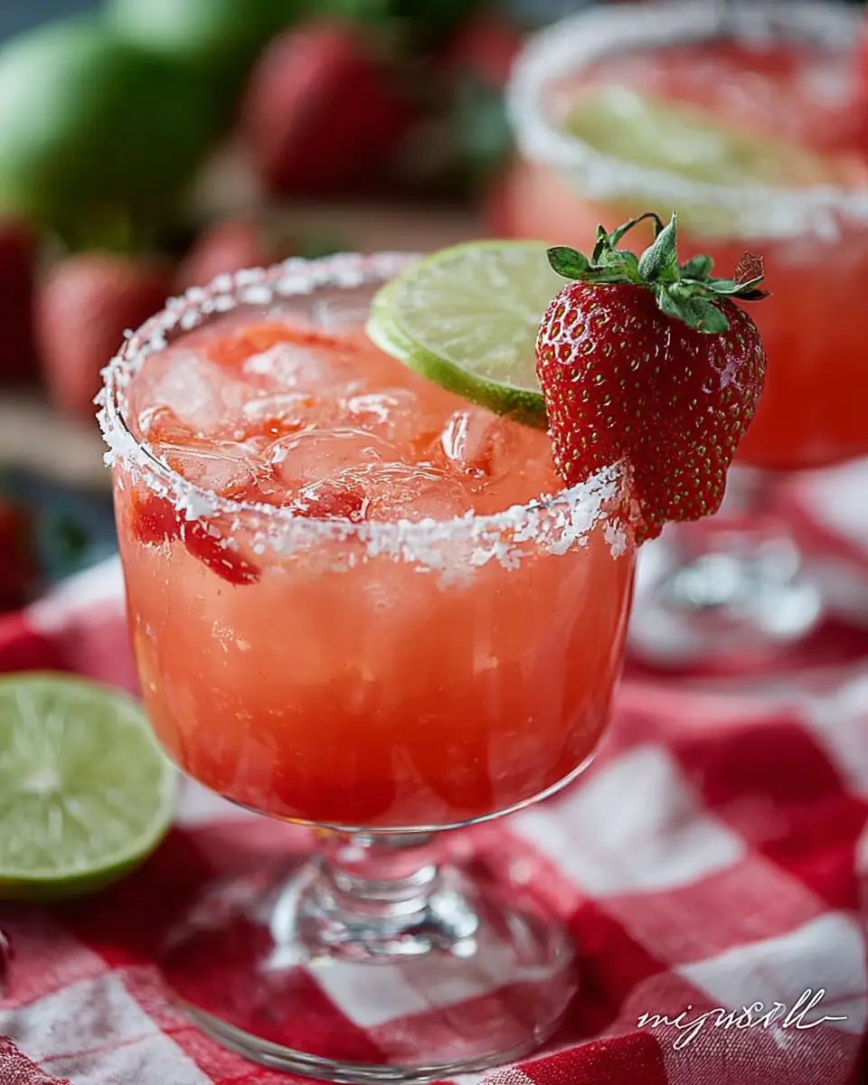 A delicious plate of Strawberry Margarita Mix