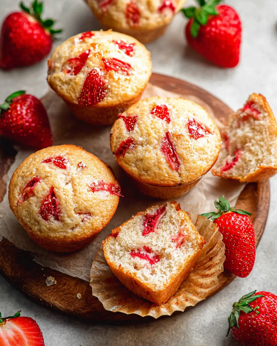 A delicious plate of Strawberry Muffins