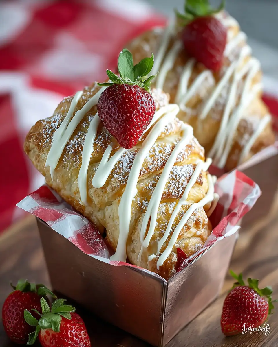 A delicious plate of Strawberry Strudels