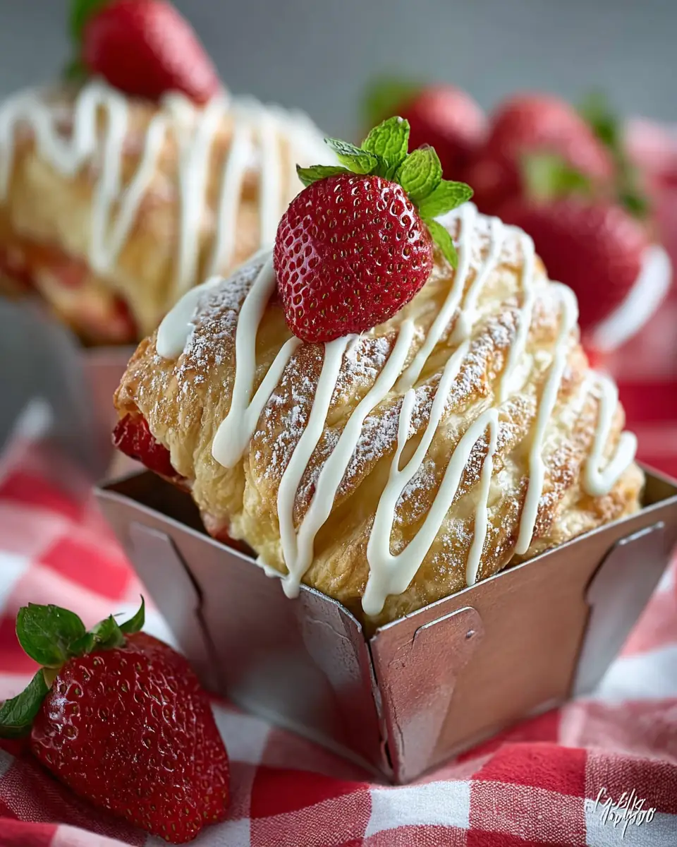 A delicious plate of Strawberry Strudels
