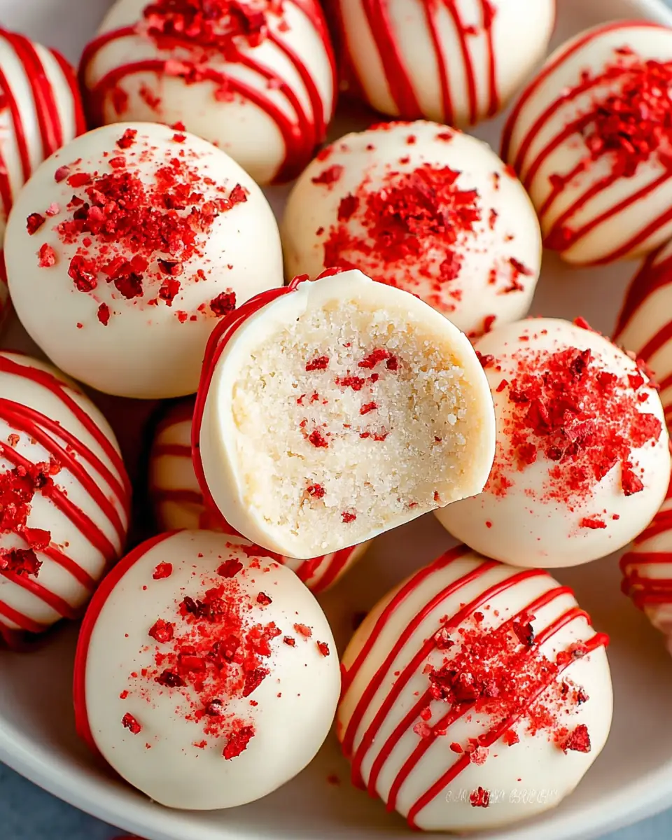 A delicious plate of Strawberry Truffles