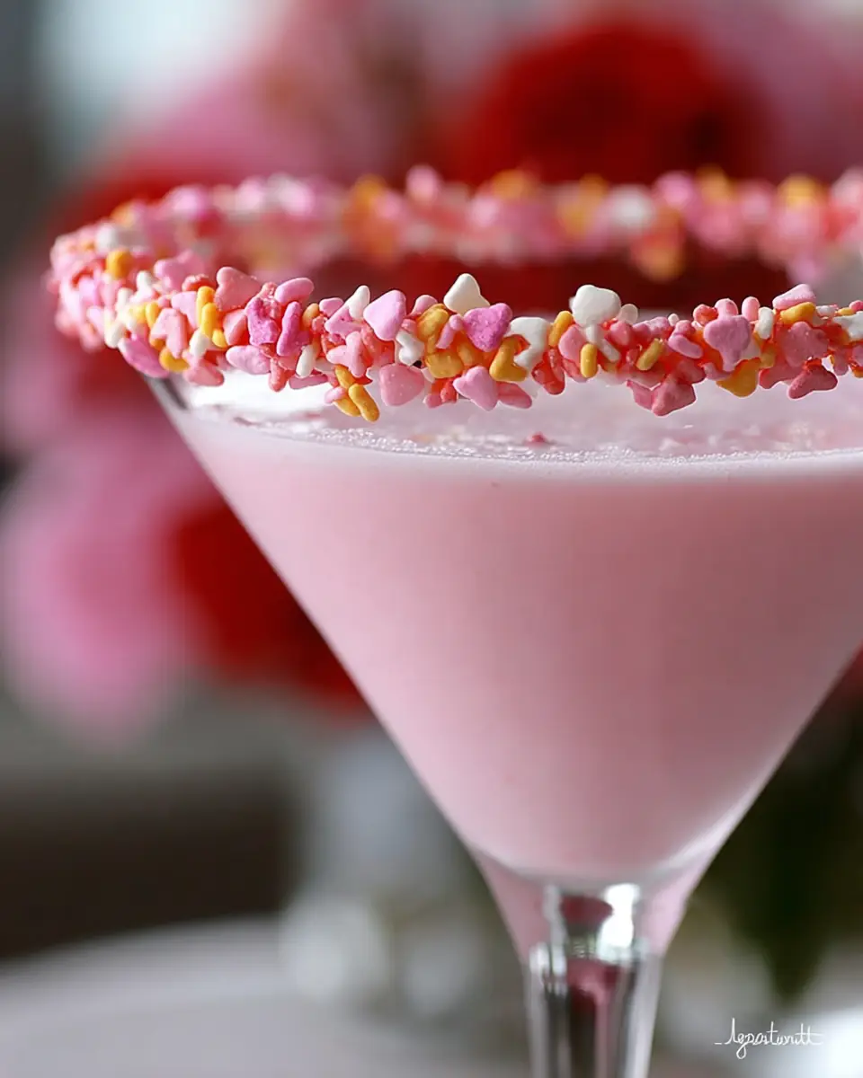 A delicious plate of Sweetie Martini Valentine’s Day Cocktail