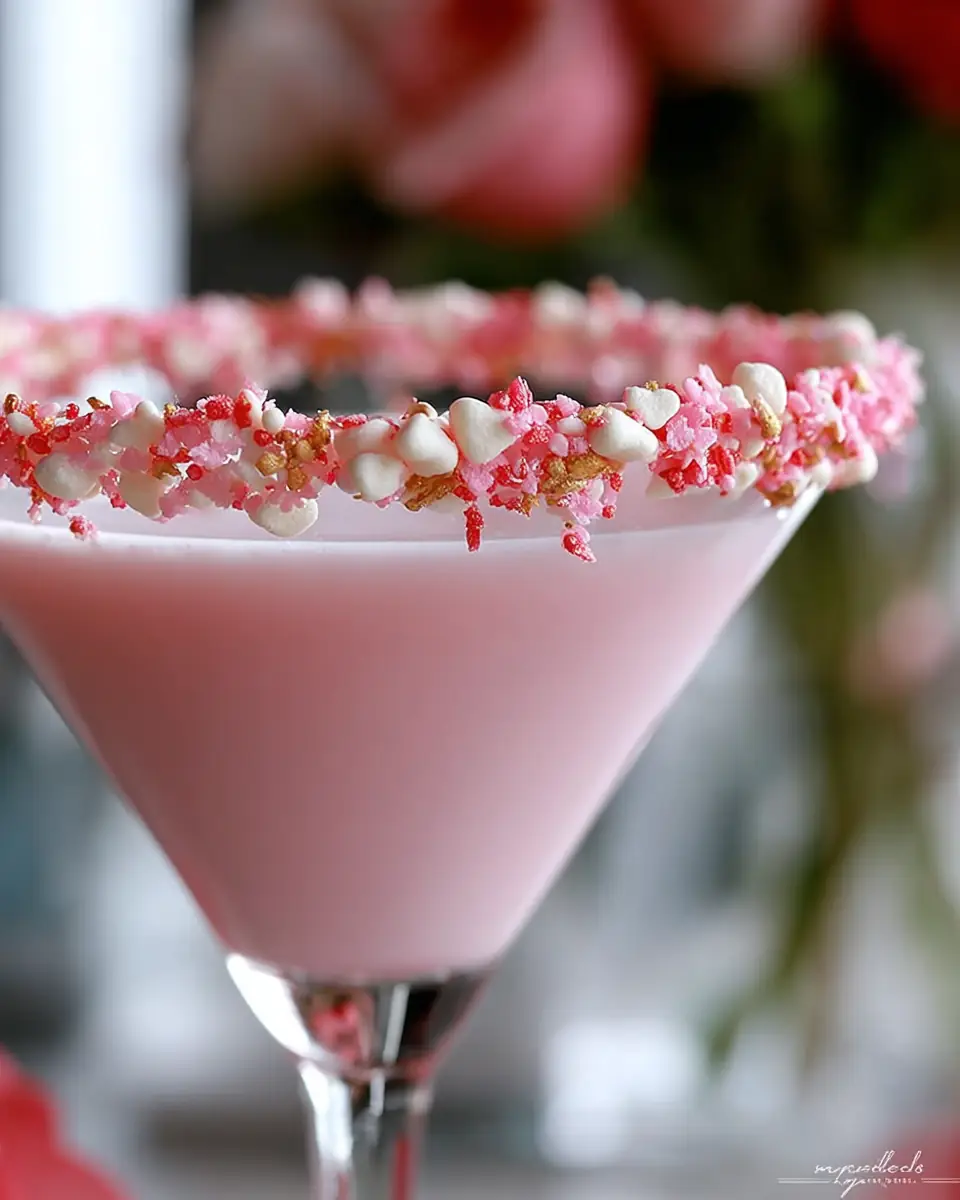 A delicious plate of Sweetie Martini Valentine’s Day Cocktail