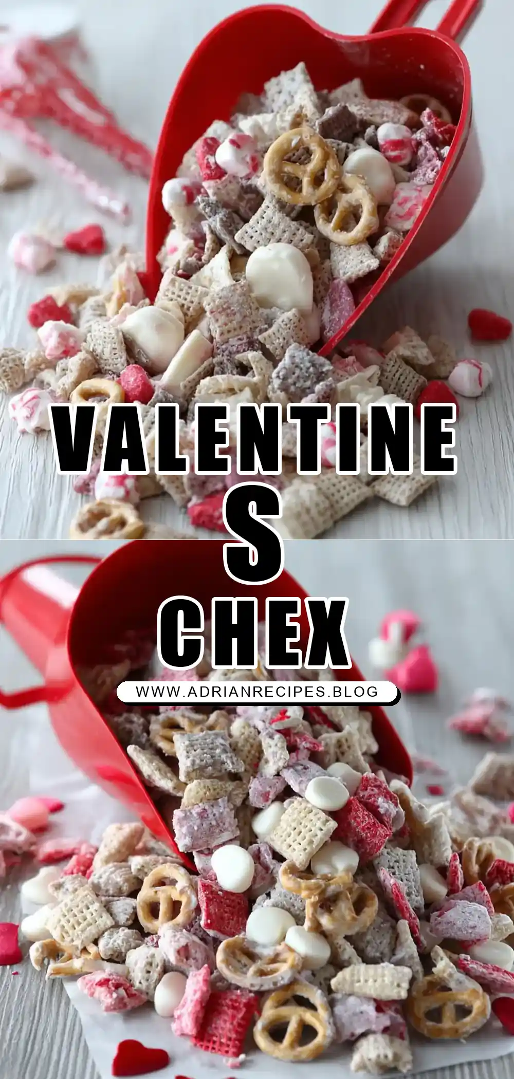 White Chocolate Chex Mix for Valentine’s Day
