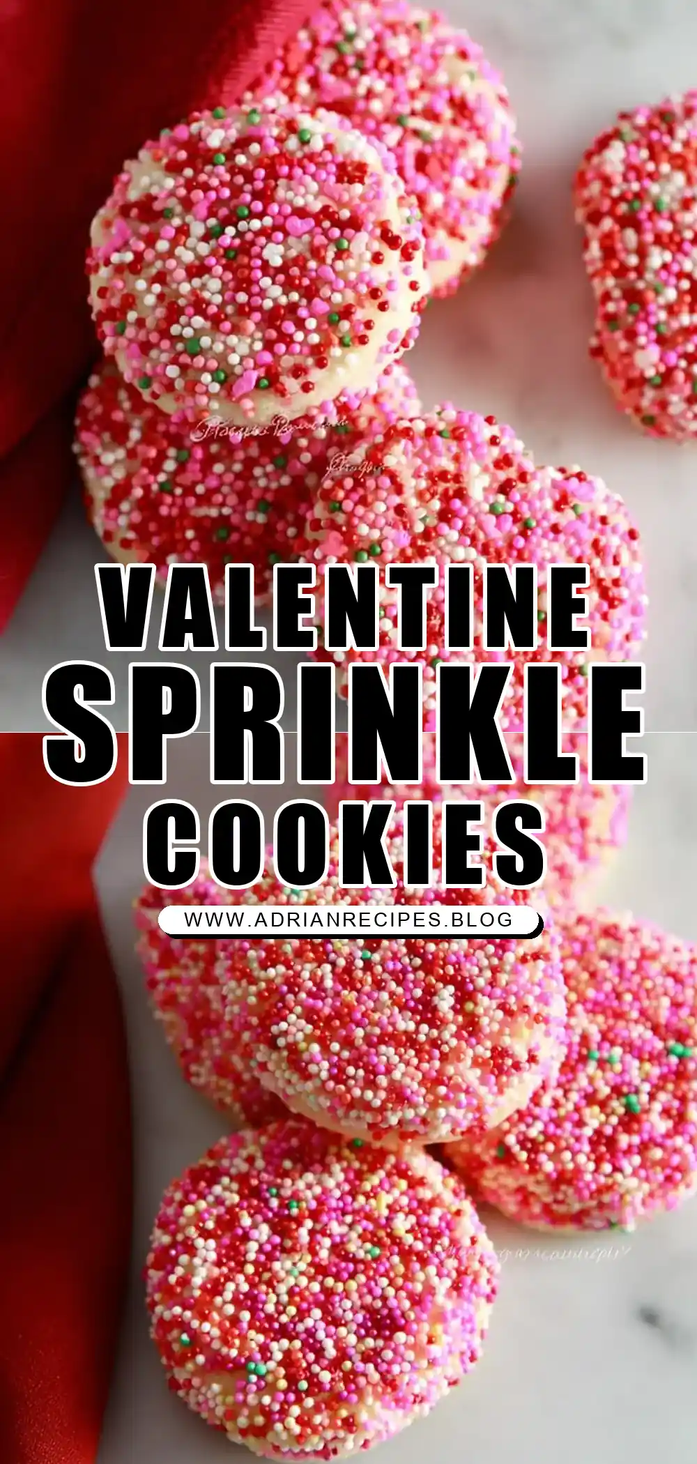Valentine Sprinkle Sugar Cookies