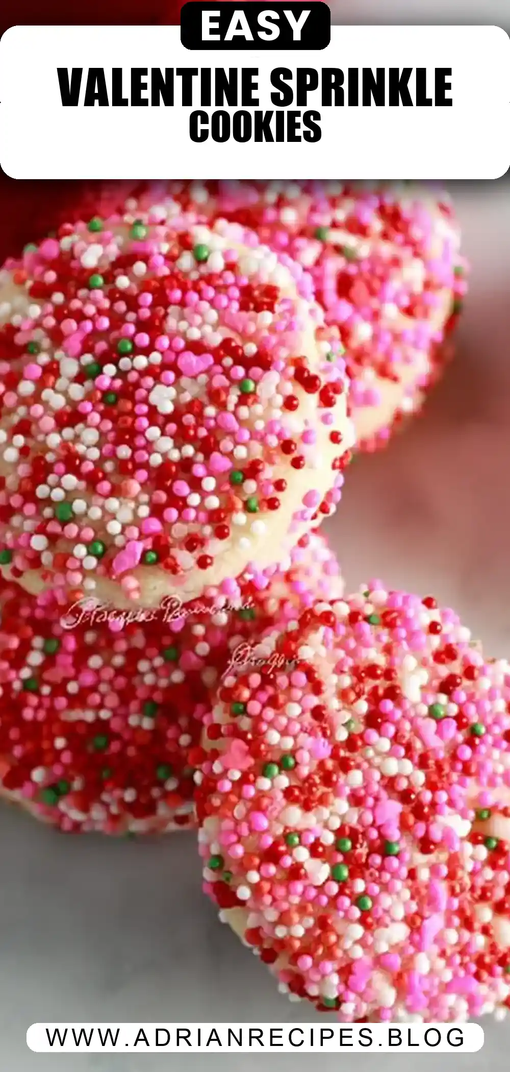 Valentine Sprinkle Sugar Cookies