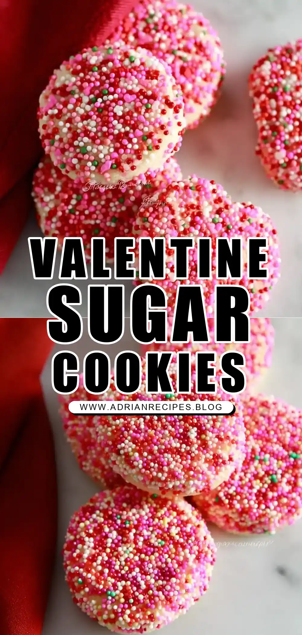 Valentine Sprinkle Sugar Cookies
