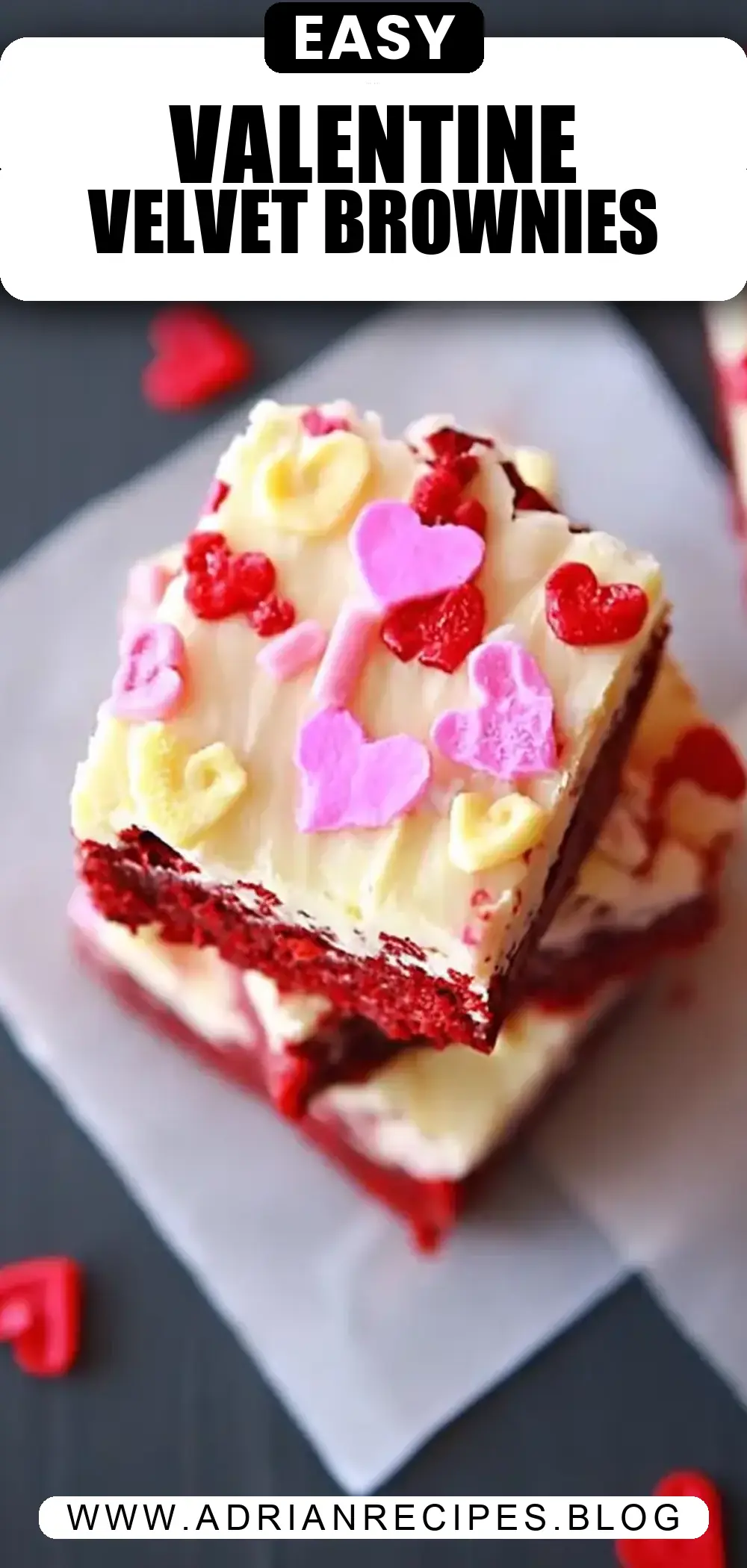Valentine Red Velvet Brownies