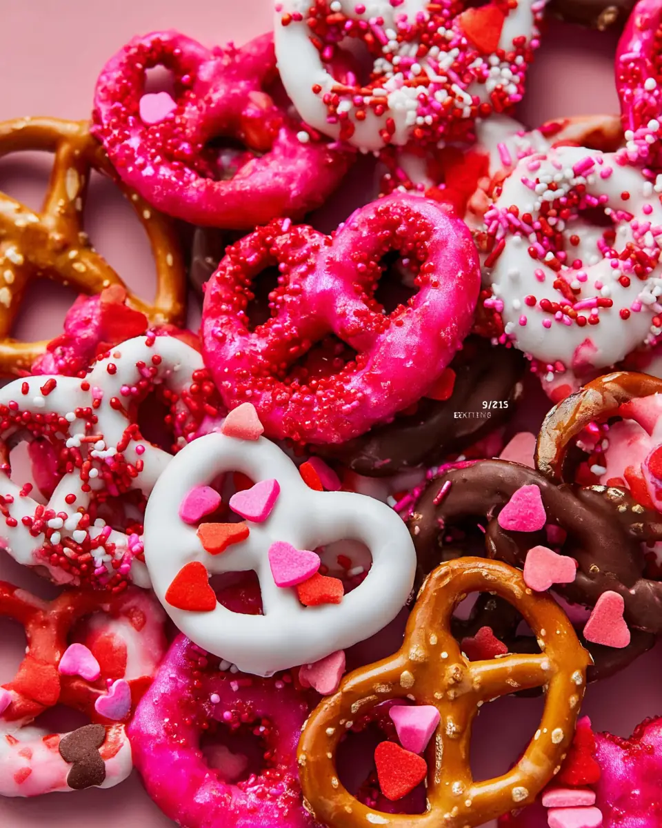 A delicious plate of Valentine Pretzels