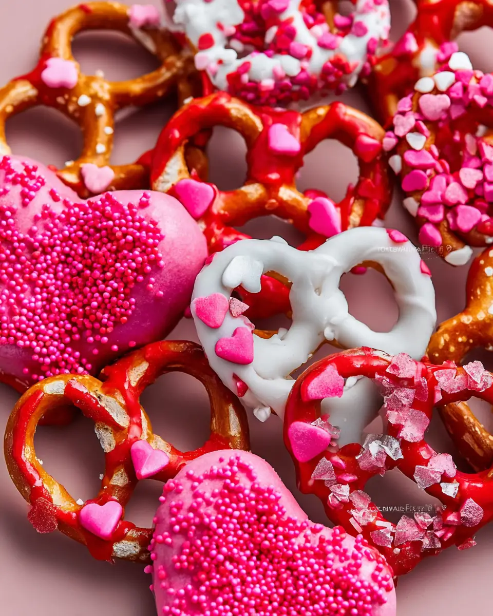 A delicious plate of Valentine Pretzels