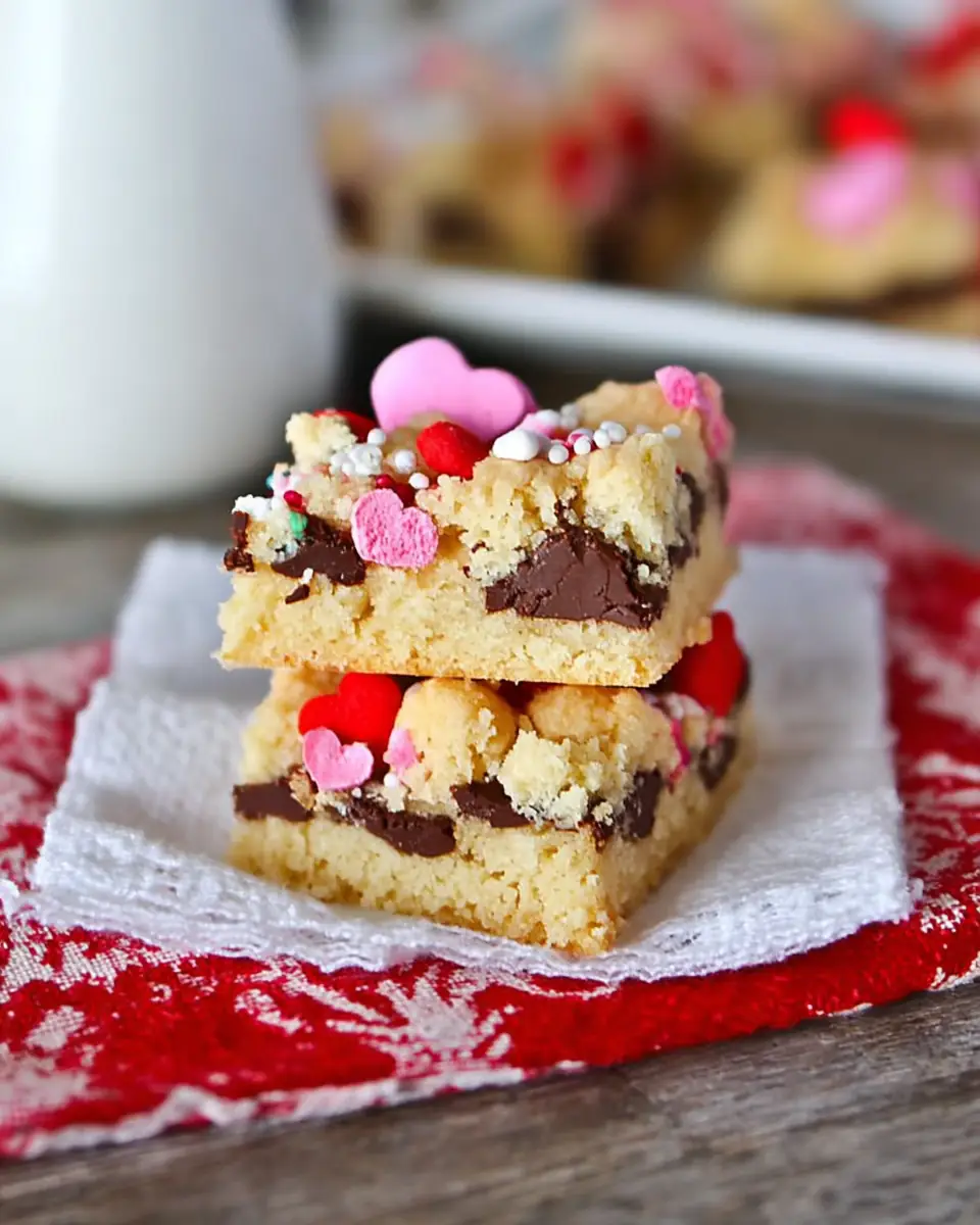 A delicious plate of Valentine Shortbread Bars