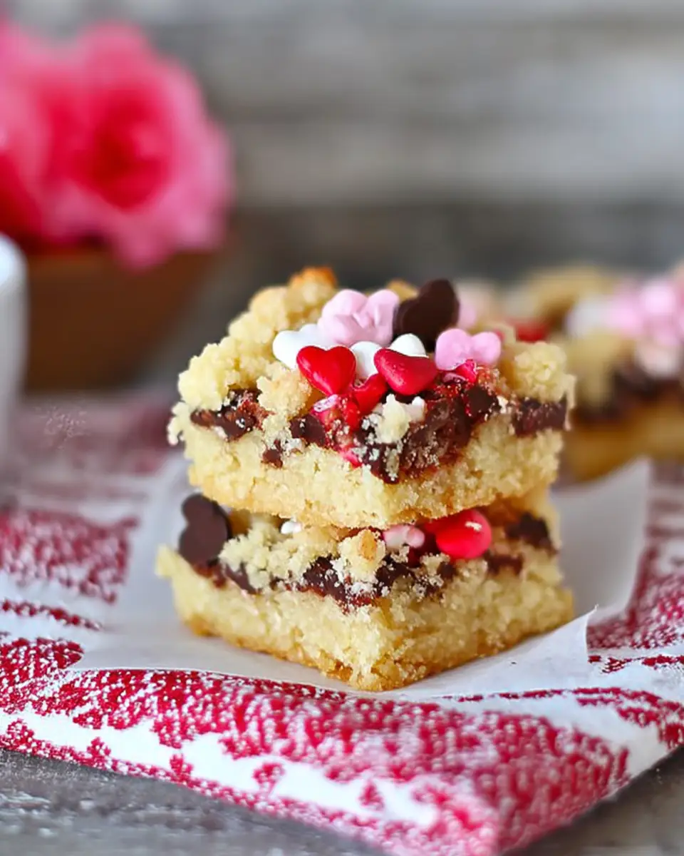A delicious plate of Valentine Shortbread Bars
