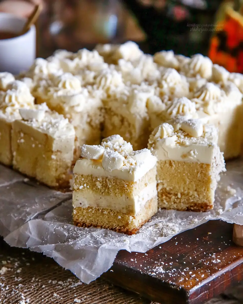 A delicious plate of White Chocolate Cake