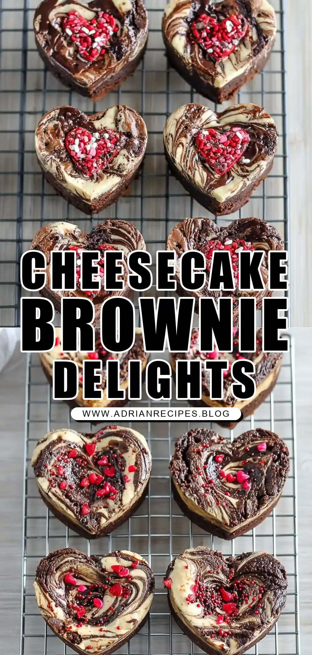 Cheesecake Brownie Hearts