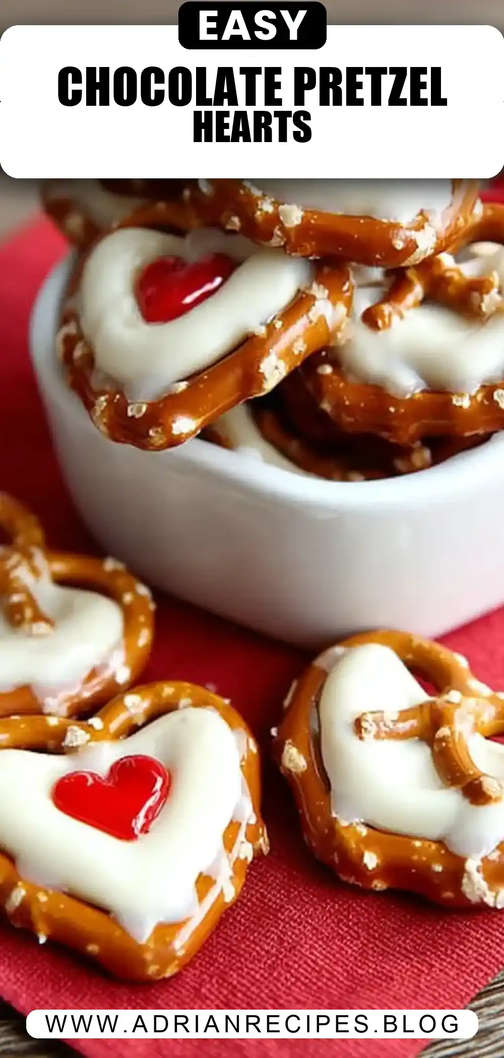 White Chocolate Pretzel Hearts Recipe
