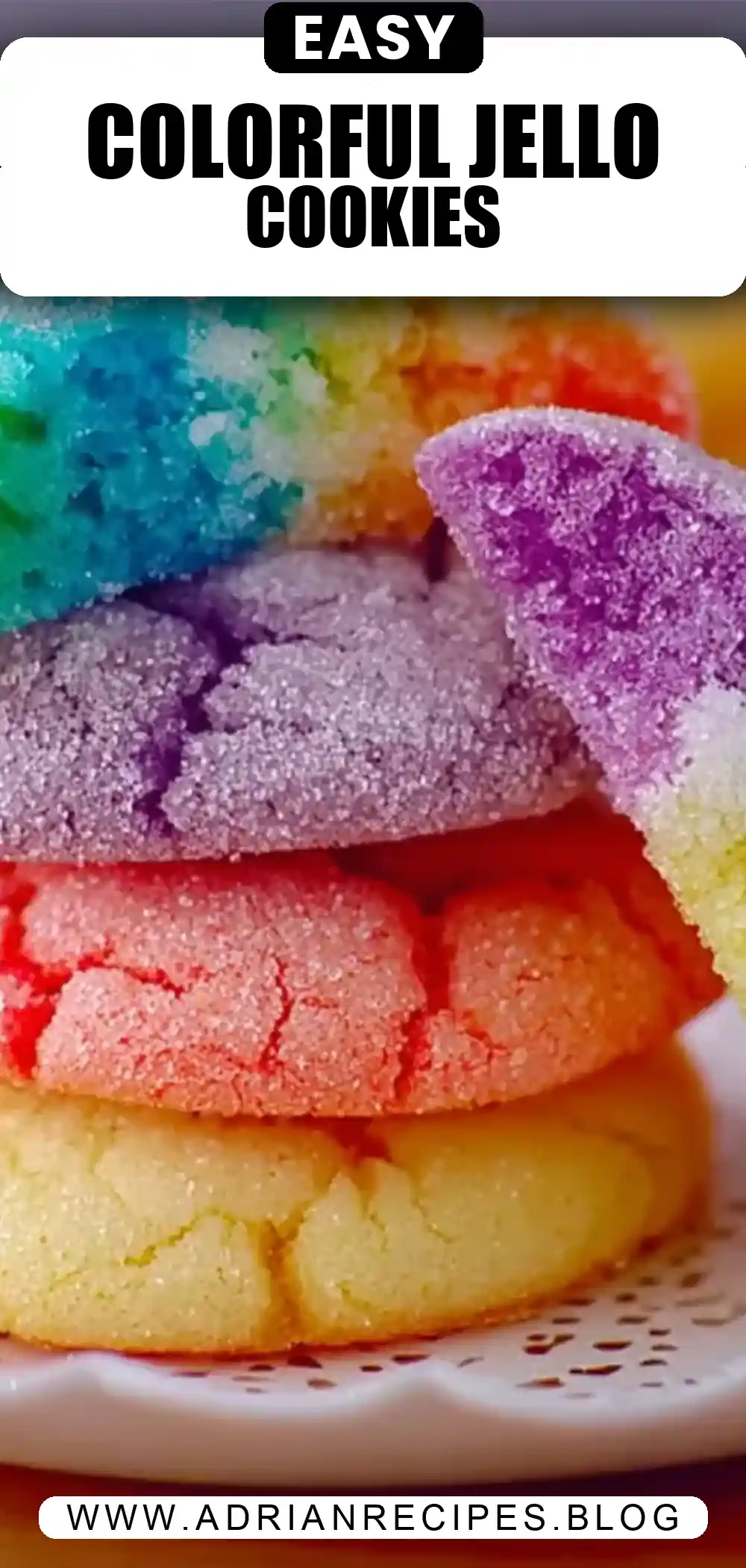 Jello Sugar Cookies – Soft, Chewy & Colorful Treats