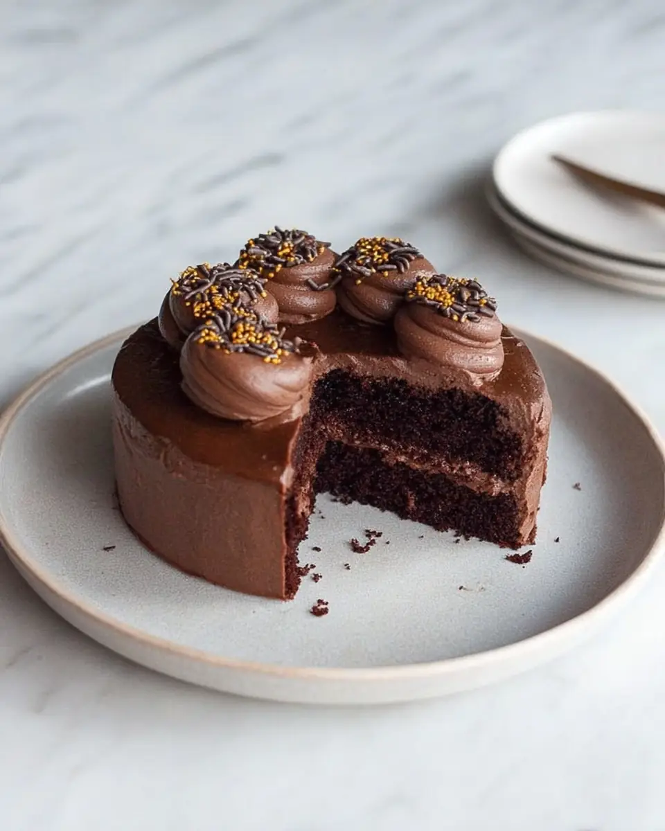 A delicious plate of Egg Free Chocolate Cake