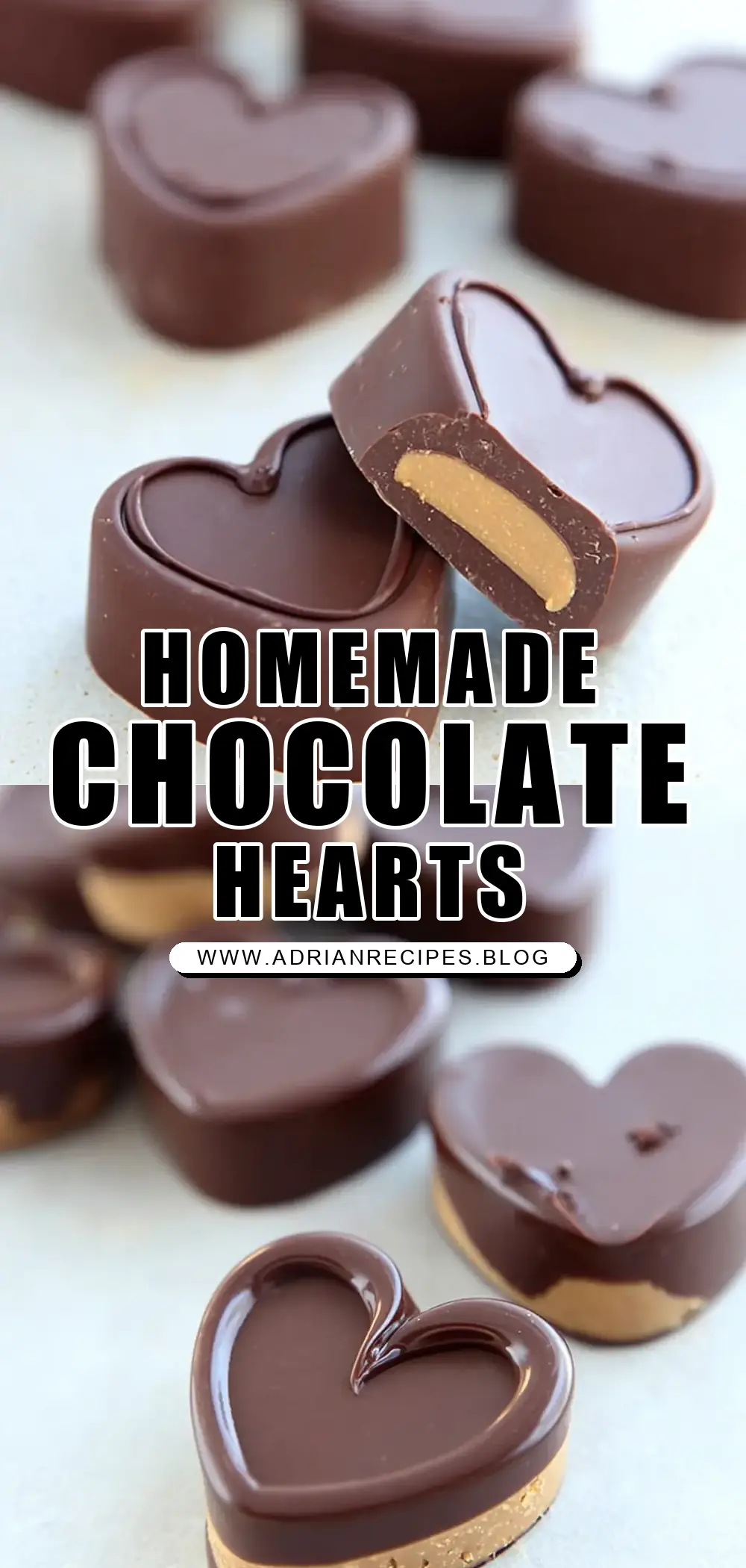Peanut Butter Chocolate Hearts (Homemade Reese's)