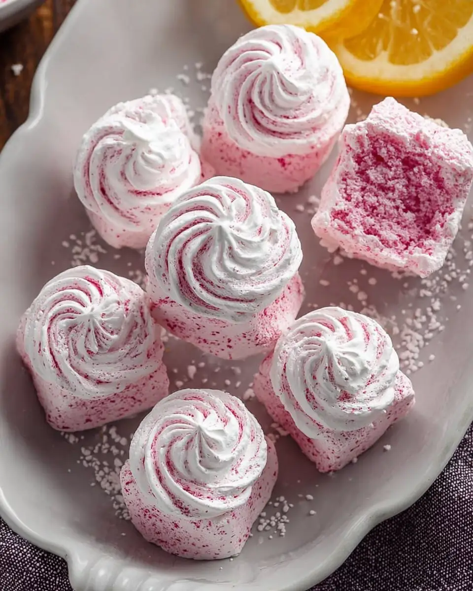 A delicious plate of Homemade Marshmallows (Zephyr) VIDEO