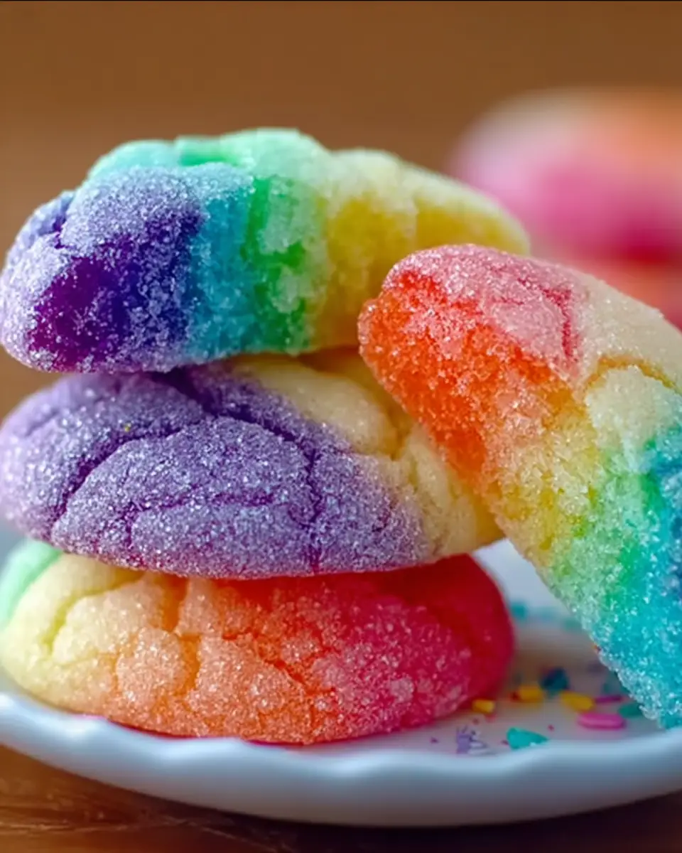 A delicious plate of Jello Sugar Cookies – Soft, Chewy & Colorful Treats