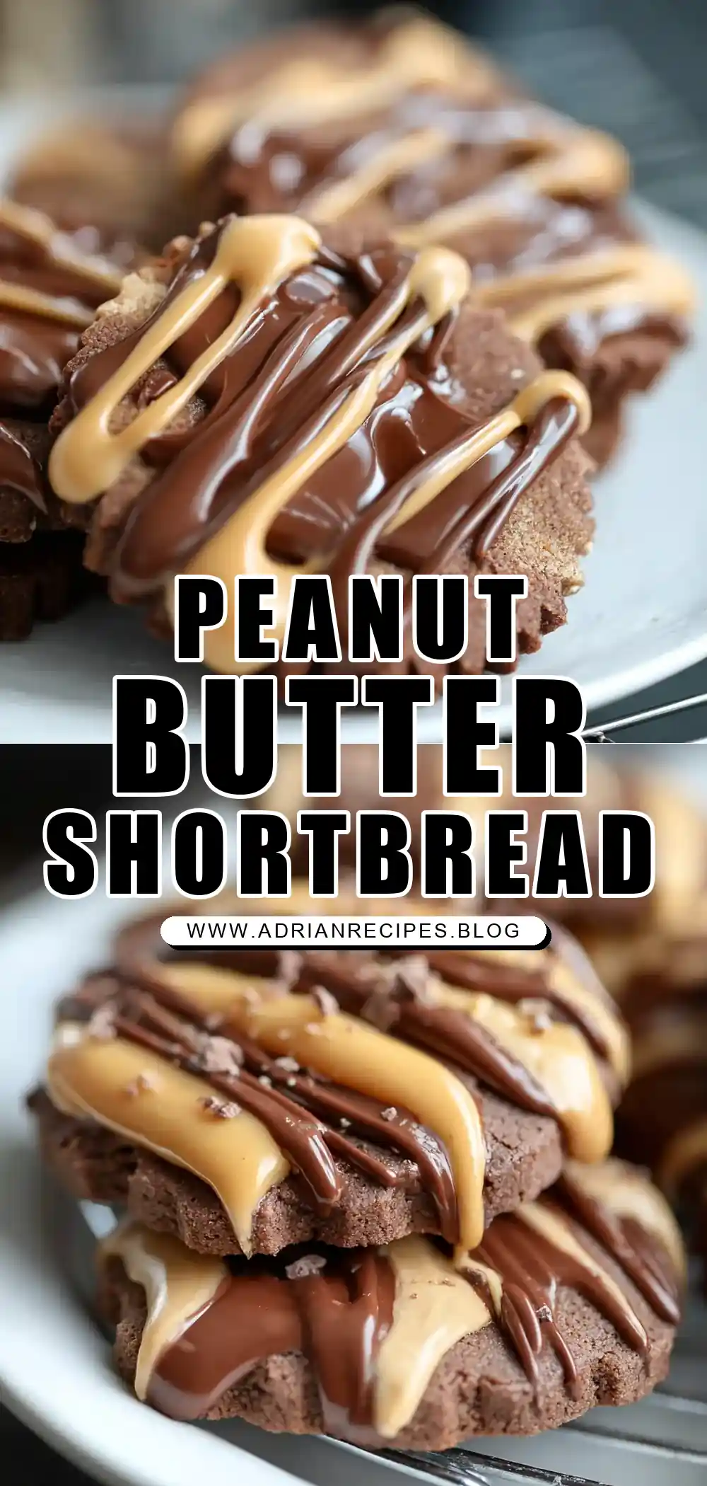 Peanut Butter Chocolate Shortbread Cookies
