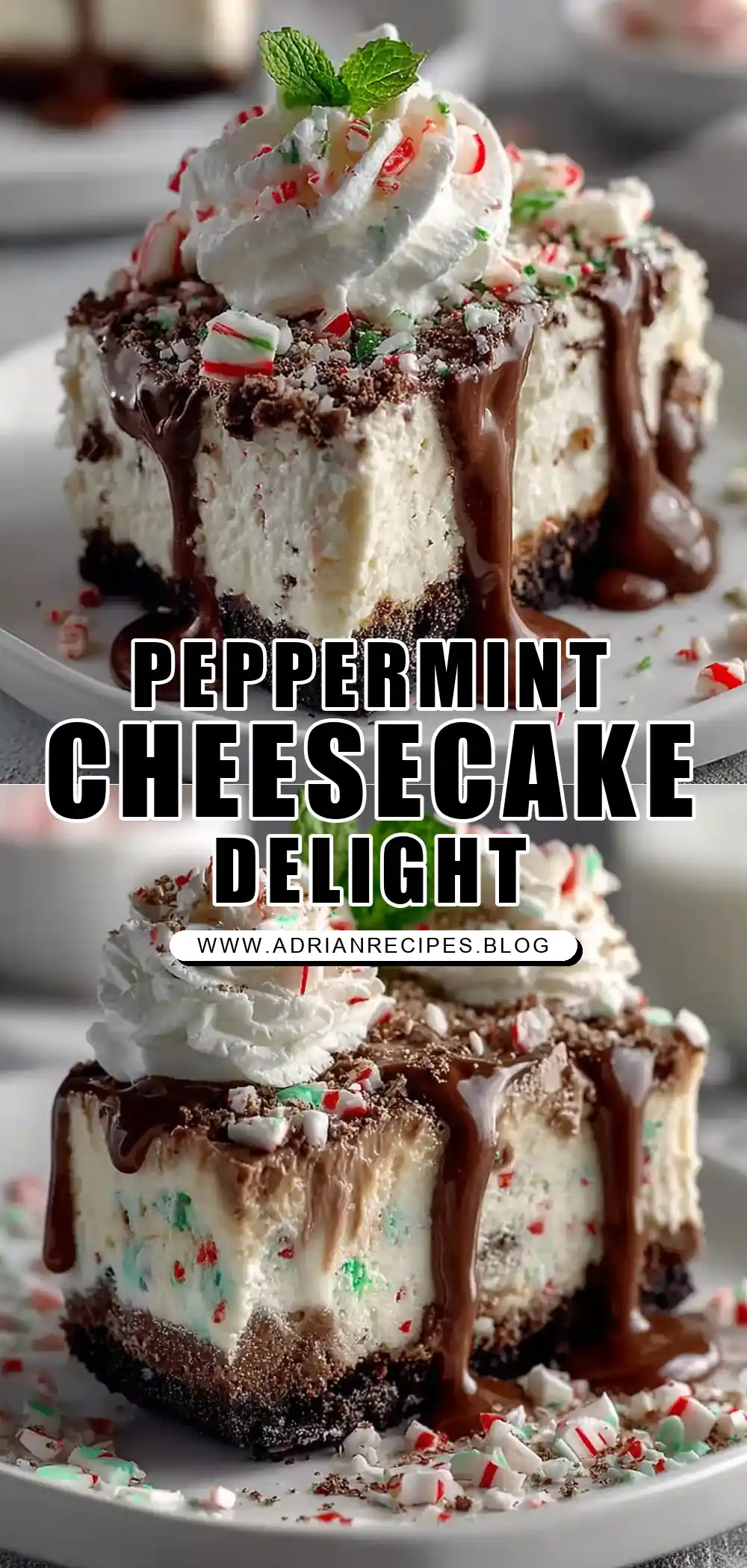 No-bake Peppermint Cheesecake