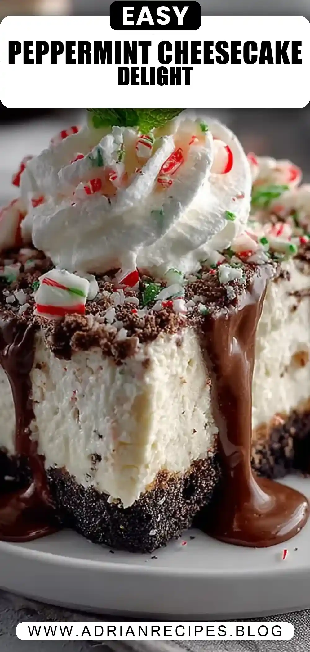 No-bake Peppermint Cheesecake