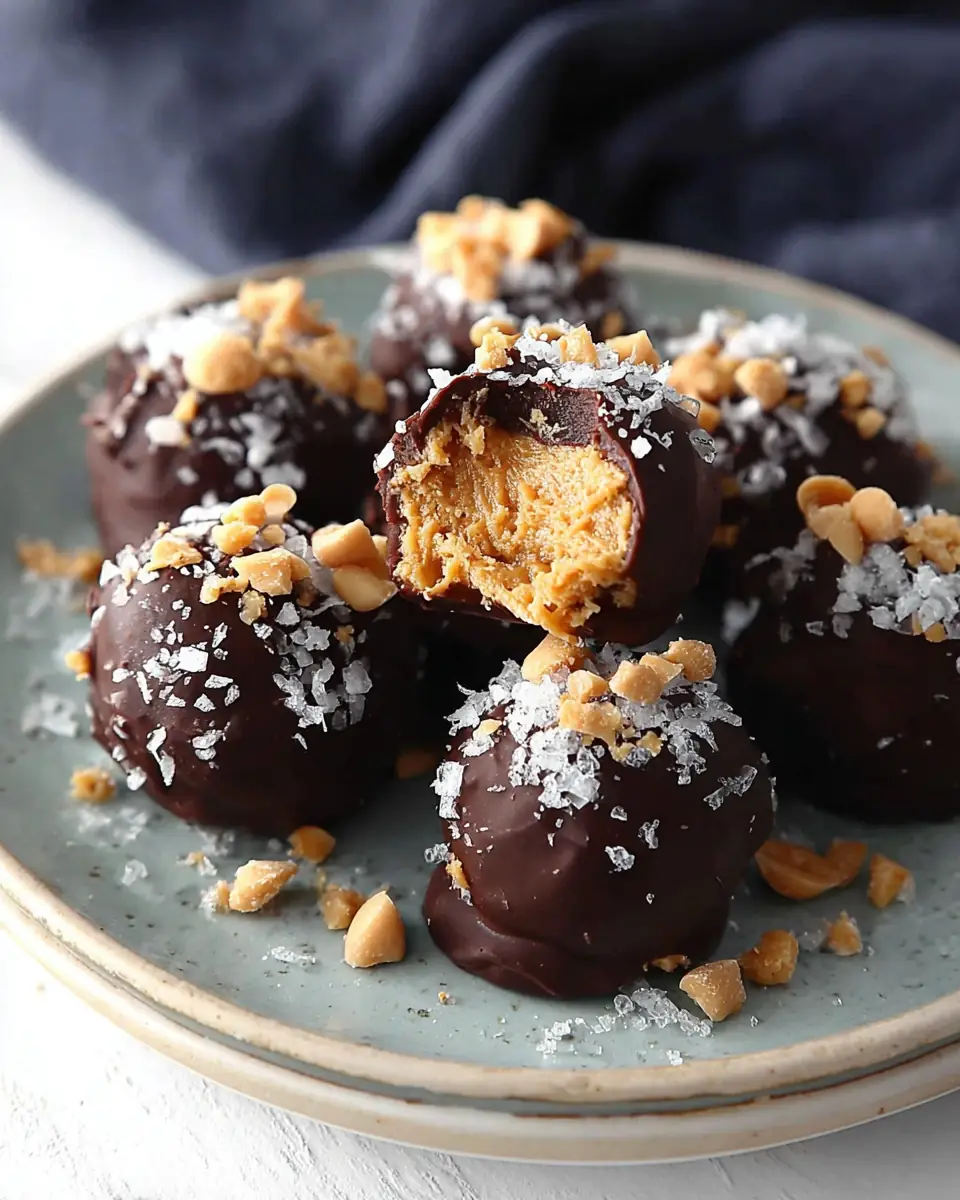 A delicious plate of Peanut Butter Truffles