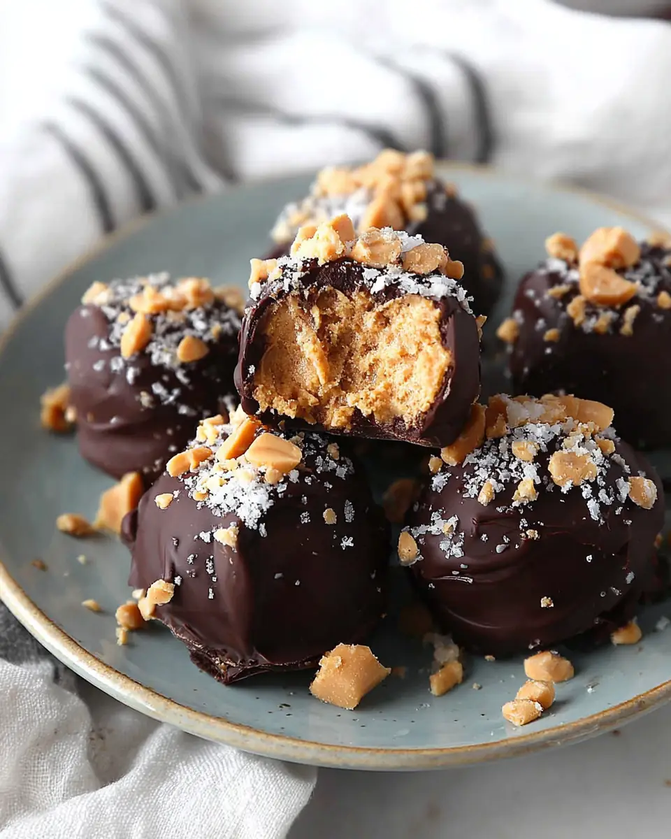 A delicious plate of Peanut Butter Truffles