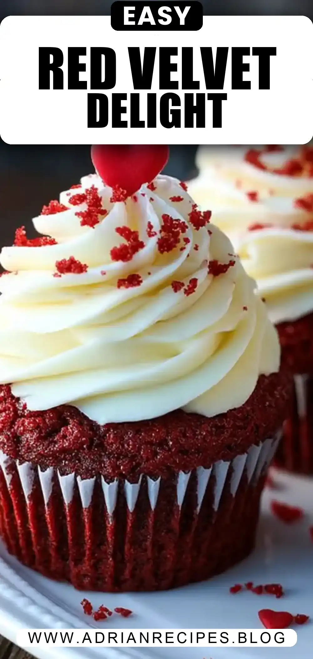Red Velvet Cupcakes with White Chocolate Mousse