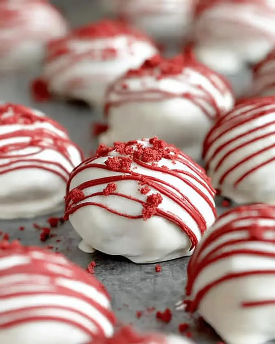 A delicious plate of Red Velvet Cake Bites