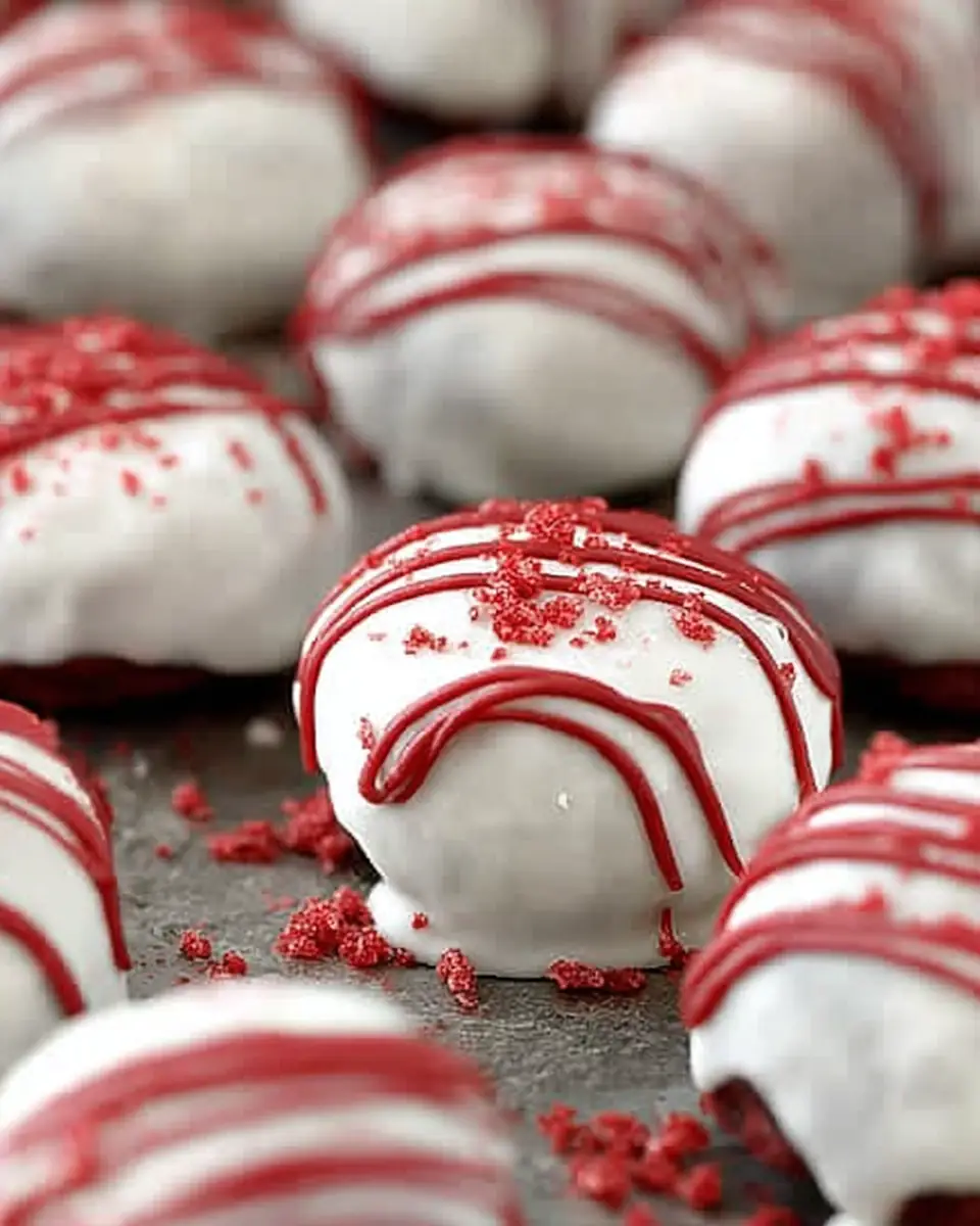 A delicious plate of Red Velvet Cake Bites