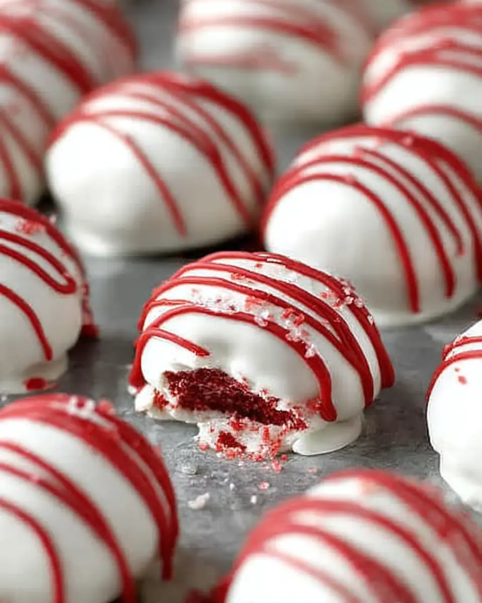 A delicious plate of Red Velvet Cake Bites