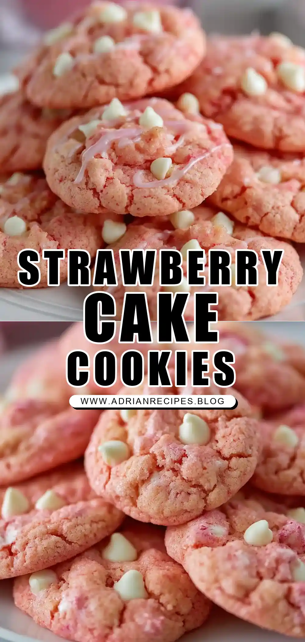 Strawberry Cake Mix Cookies