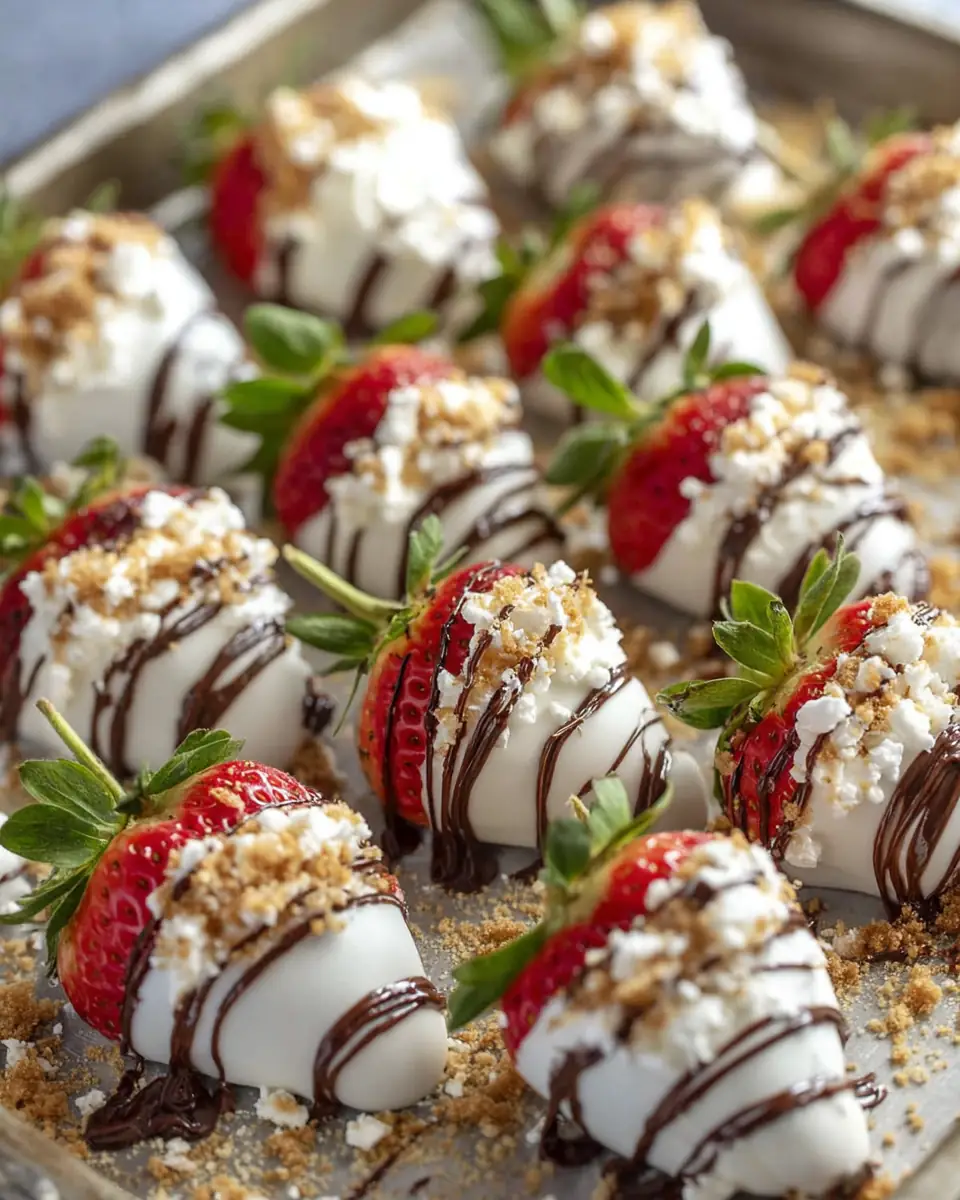 A delicious plate of S’more Dipped Strawberries Recipe