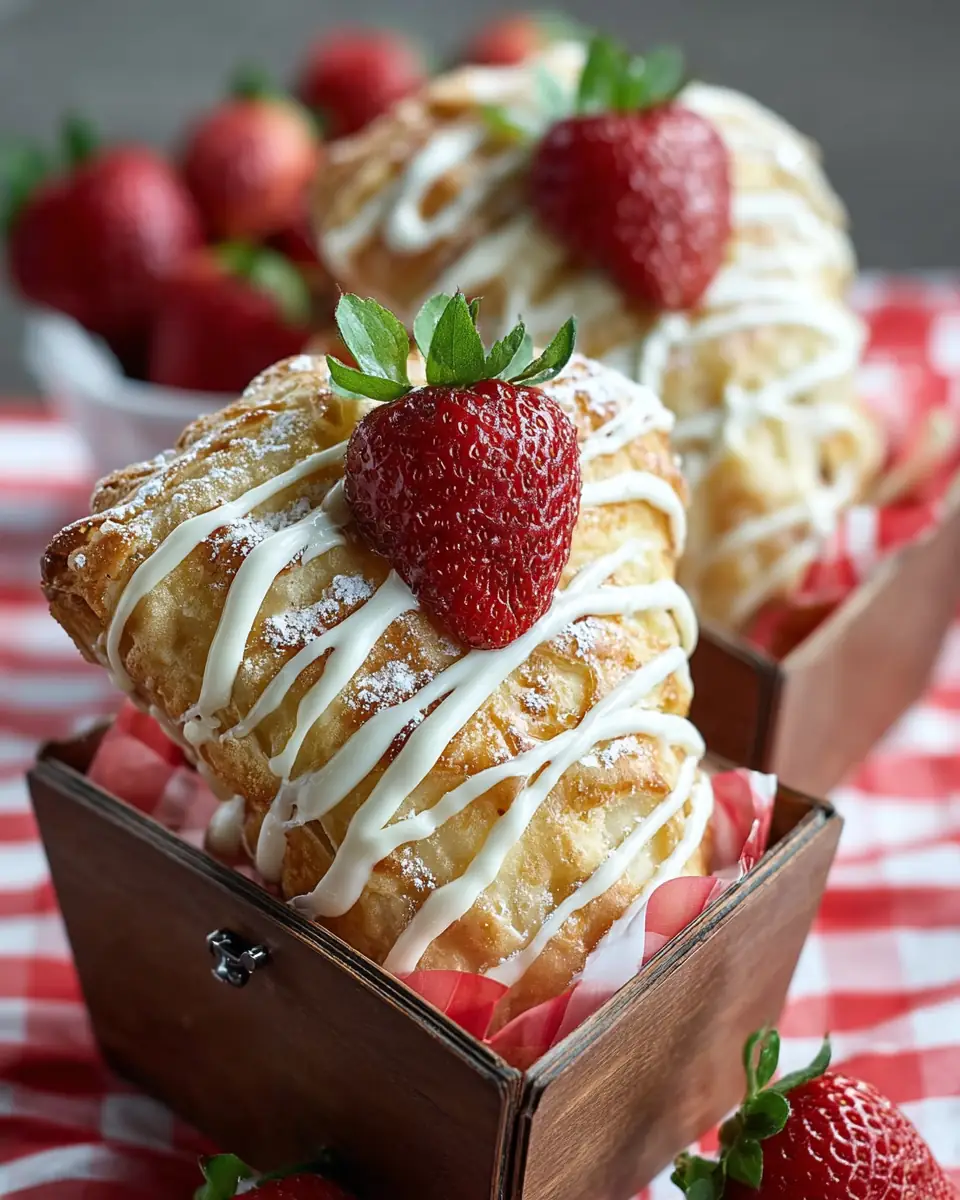 A delicious plate of Strawberry Strudels