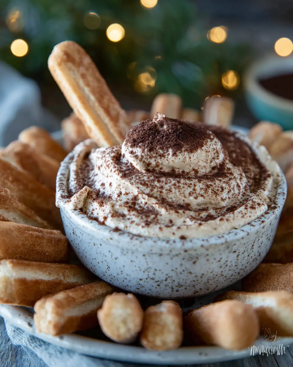 A delicious plate of Tiramisu Dip