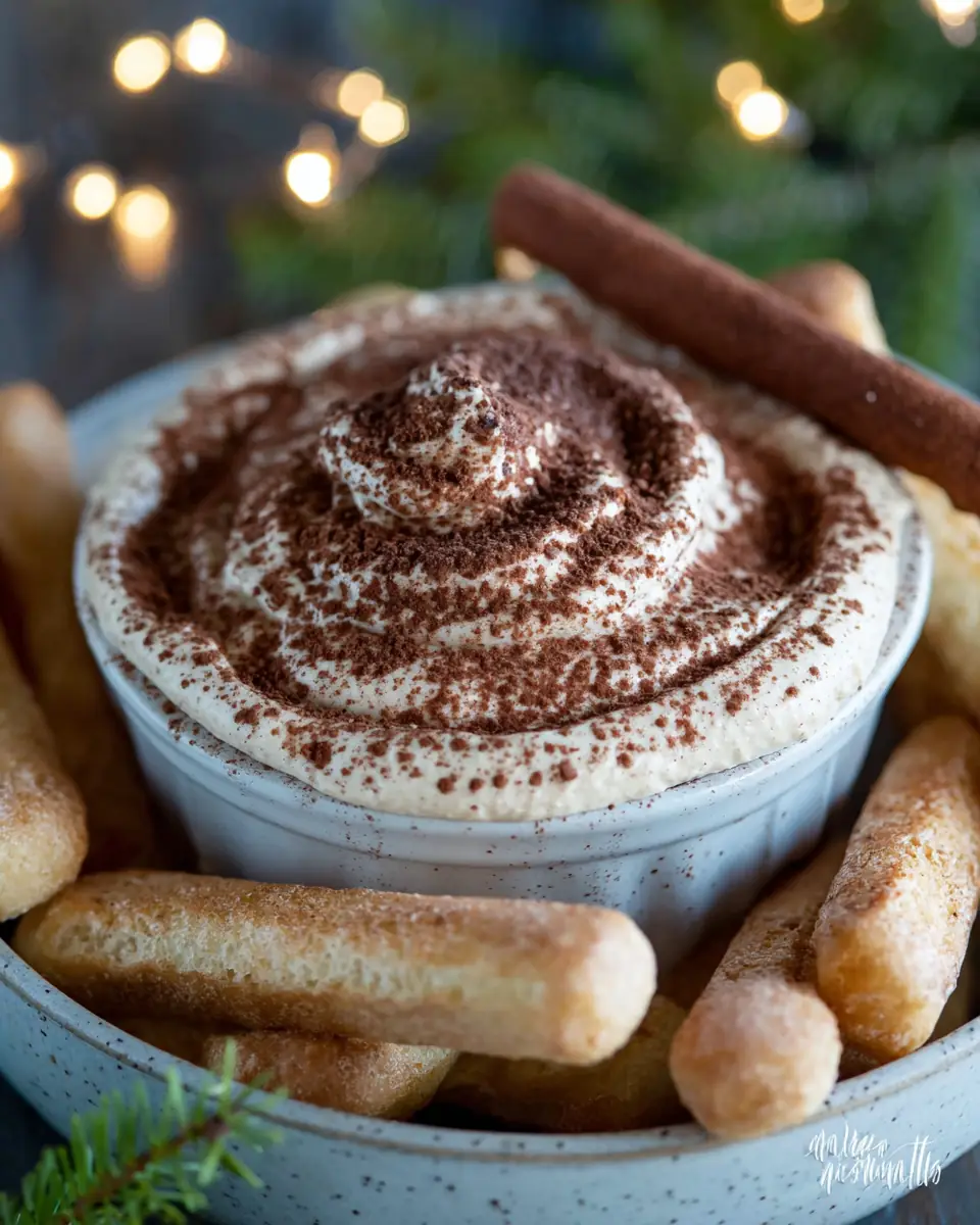 A delicious plate of Tiramisu Dip