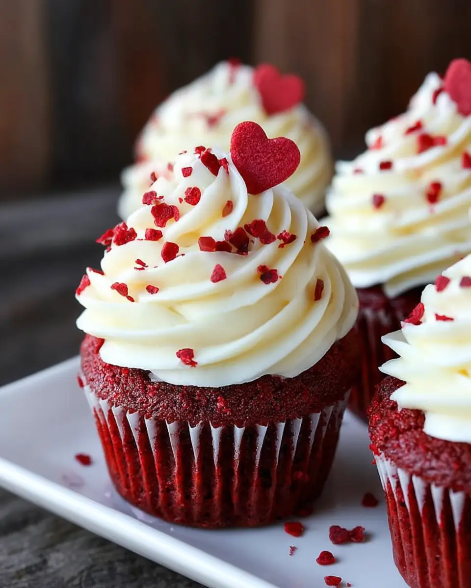 A delicious plate of Valentine's Day Cupcake Heart Cake